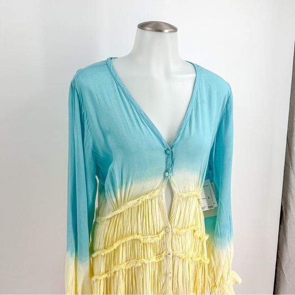 NWT For The Republic Tie Dye Button Front Dress - Picture 5 of 11